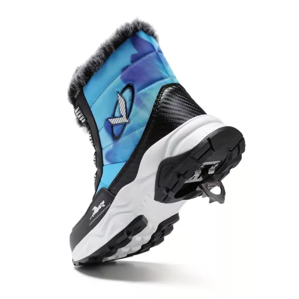 Bottes de neige enfant imperméables doublées fourrure chaude – hiver antidérapantes