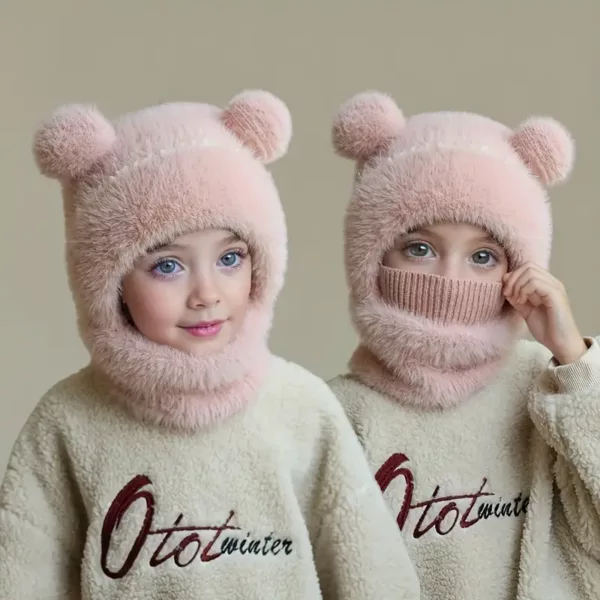 Ensemble hiver enfant 3 pièces – bonnet, écharpe et cache-cou doux et chaud