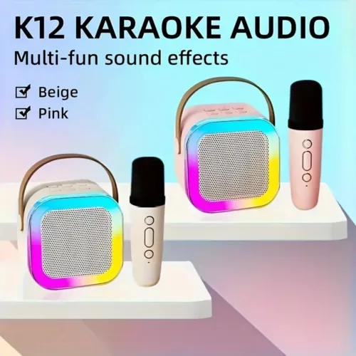 Mini haut-parleur Bluetooth avec changement de voix et lumière LED intégrée