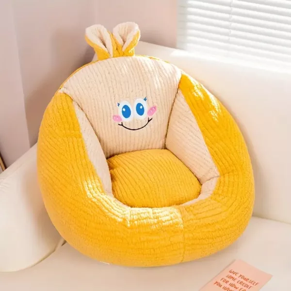 Coussin peluche anime grand yeux – ultra doux lavable pour décoration cosy