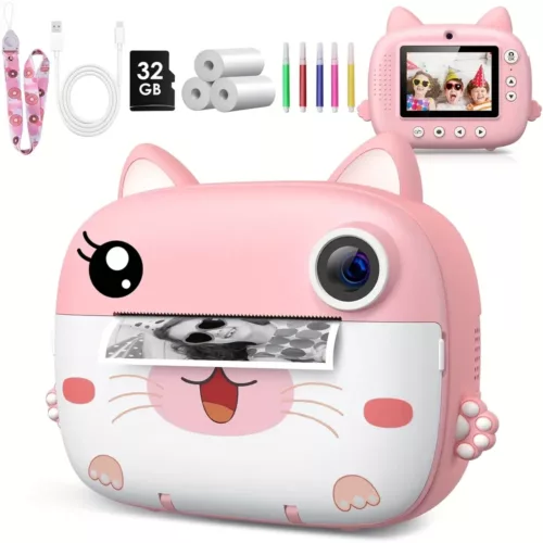 Appareil photo instantané enfant – numérique, rechargeable avec écran LCD