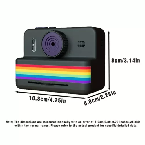 Appareil photo instantané enfant – Caméra numérique HD avec jeux intégrés