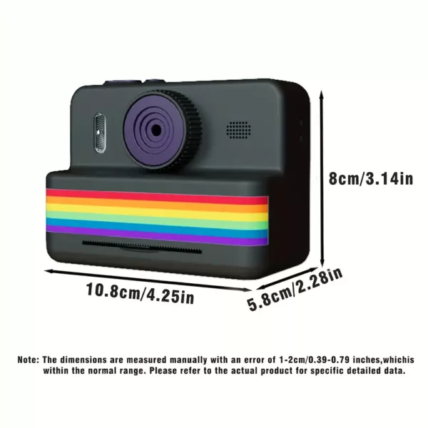 Appareil photo instantané enfant – Caméra numérique HD avec jeux intégrés