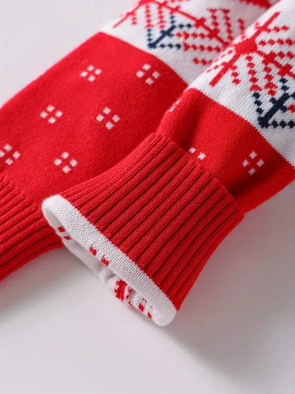 Pull de Noël enfant tricoté motif renne – doux, festif et chaud pour l’hiver