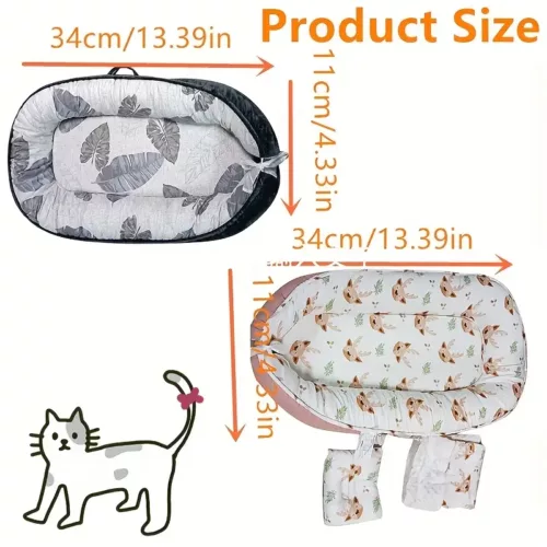 Canapé pour animaux en peluche douce – couchage confortable pour chat et petit chien