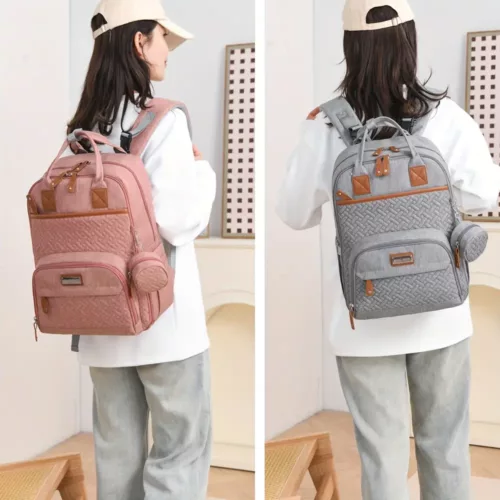 Sac à dos bébé multifonction avec attaches poussette et boîtier à sucette intégré