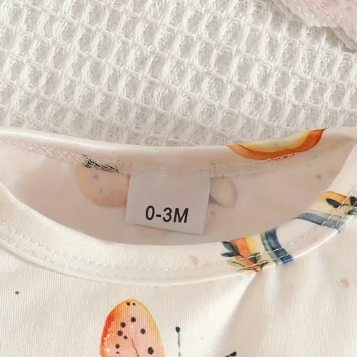 Ensemble naissance bébé fille en velours avec robe, haut volanté et bandeau