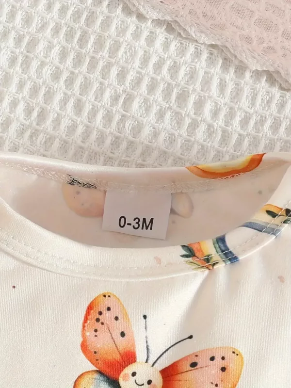 Ensemble naissance bébé fille en velours avec robe, haut volanté et bandeau