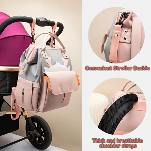 Sac à dos bébé fille isotherme – compartiment sec/humide et poches isolées