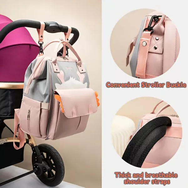 Sac à dos bébé fille isotherme – compartiment sec/humide et poches isolées