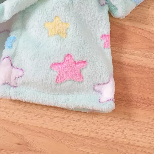 Peignoir enfant à capuche en flanelle ultra douce – motif fille amusant