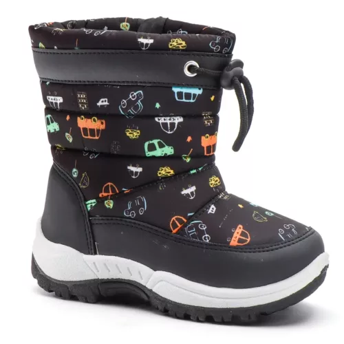 Bottes de neige enfant imperméables avec motif fleurs et dessins animés chaleureux
