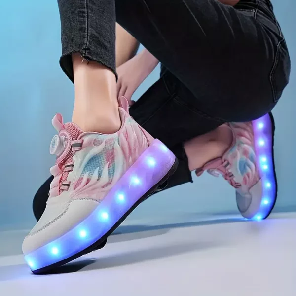 Baskets à roulettes avec boucle rotative – chaussures tendance multifonction