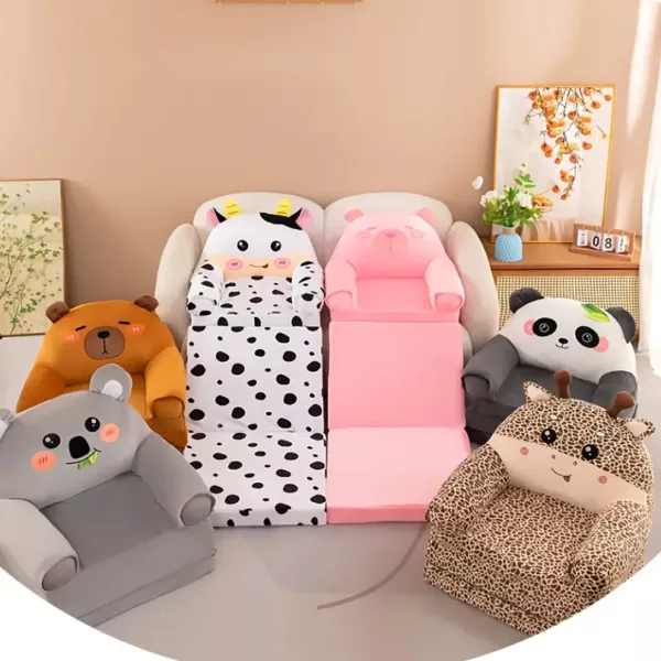 Tabouret pliant 3 en 1 design doux – coussin lavable et assise confortable