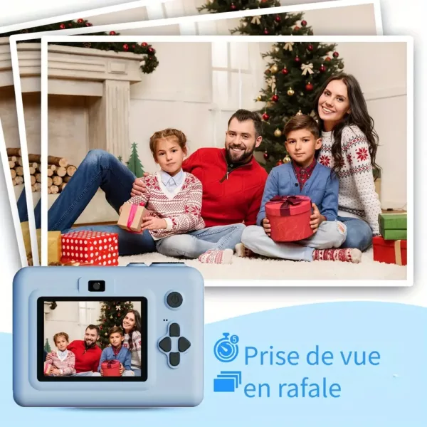 Appareil photo instantané enfant avec double caméra et impression thermique ludique