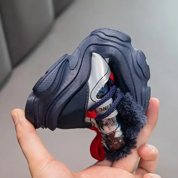 Bottes de neige fille fourrées polaire – montantes confort avec lacets élastiques