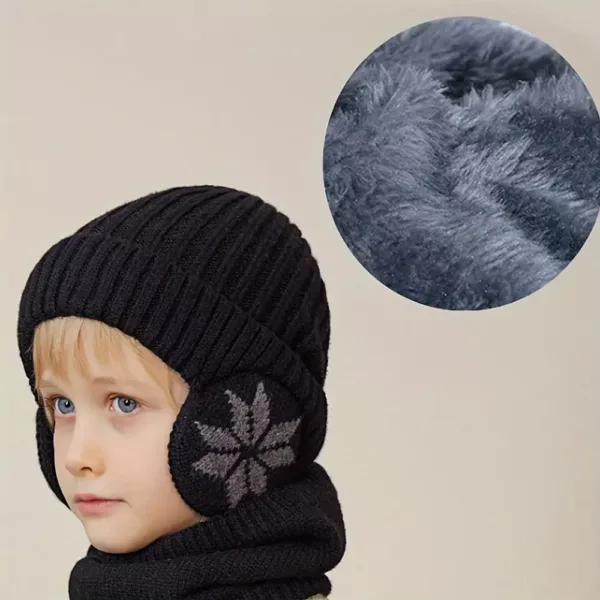Ensemble bonnet et écharpe hiver enfant – lot de 2 pièces chaud pour l’extérieur