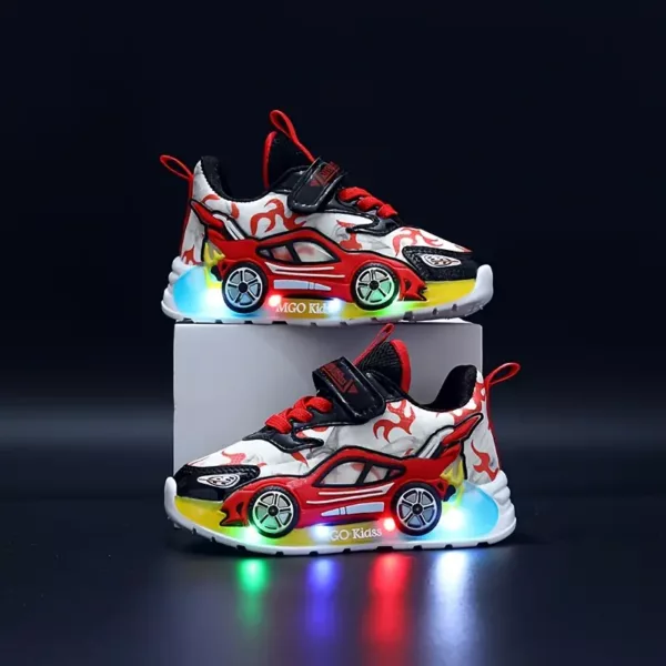 Baskets LED garçon avec lumières intégrées – sneakers sport clignotantes tendance