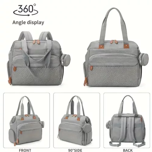 Ensemble sac à langer 2 pièces avec matelas à langer intégré – pratique et élégant