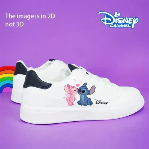 Chaussures de skate unisexes à motif Stitch & Angel – style décontracté Disney
