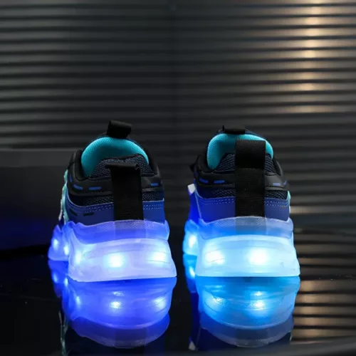 Baskets LED lumineuses rechargeables USB – semelle phosphorescente unisexe