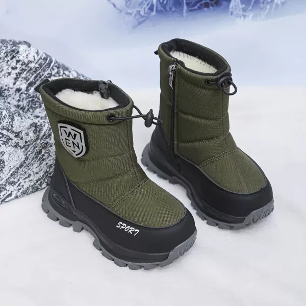 Bottes de neige enfant imperméables fourrées hiver – garçon et fille confortables