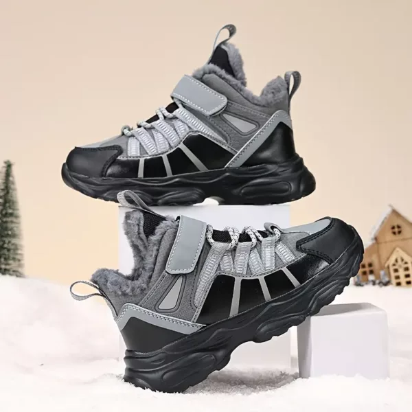 Bottes de neige enfant fourrées imperméables – antidérapantes et chaudes hiver