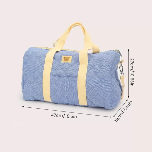 Sac à langer matelassé multifonction – tissu teddy lavable, grande capacité