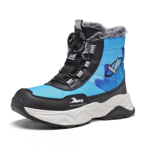 Bottes de neige enfant imperméables doublées fourrure chaude – hiver antidérapantes