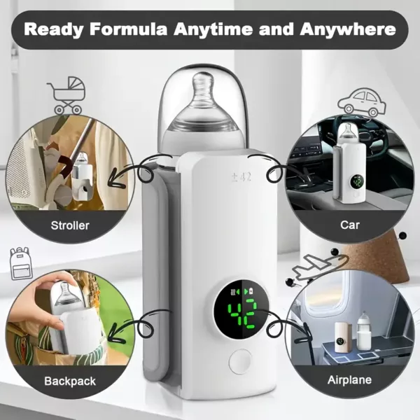 Bouteille chauffante portable USB – idéale pour voyage, bureau ou extérieur