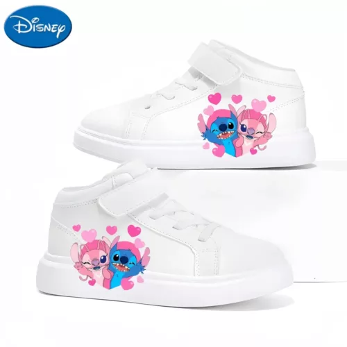 Baskets légères Disney Stitch – chaussures respirantes à motif cœur pour enfants