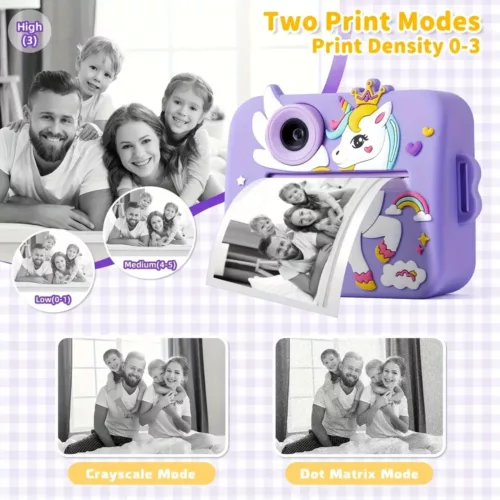 Appareil photo enfant instantané – caméra 48MP imprimante et vidéo intégrées