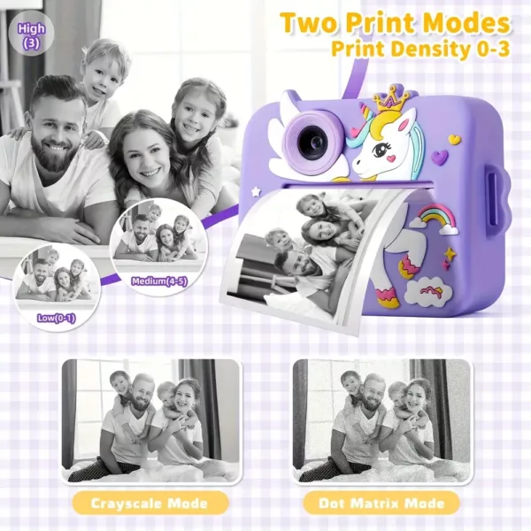 Appareil photo enfant instantané – caméra 48MP imprimante et vidéo intégrées