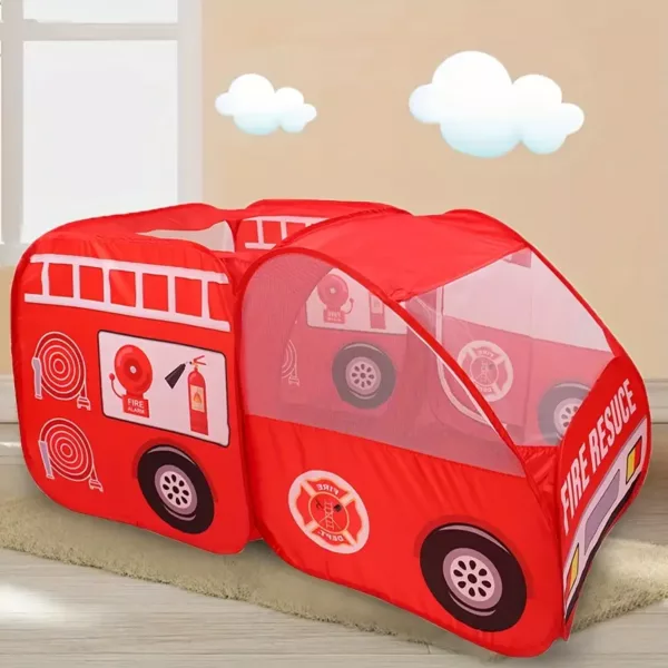 Tente enfant camion de pompier – jeu de rôle pliable intérieur extérieur