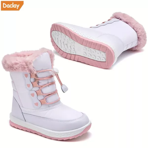 Bottes de neige montantes enfant imperméables – intérieur chaud et antidérapantes