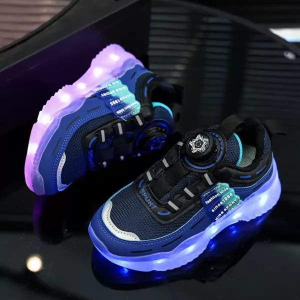 Baskets LED lumineuses rechargeables USB – semelle phosphorescente unisexe