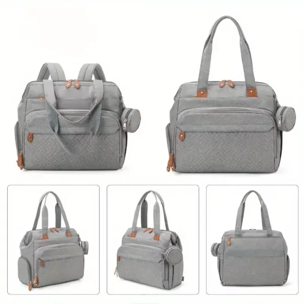 Sac à dos maman isotherme multifonction en tissu Oxford – compartiments pratiques