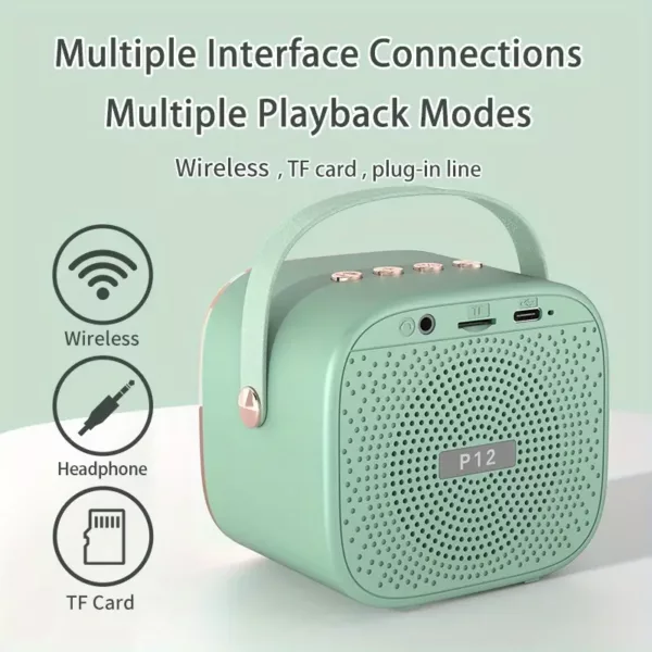 Enceinte karaoké portable sans fil avec micro et lumières LED intégrées