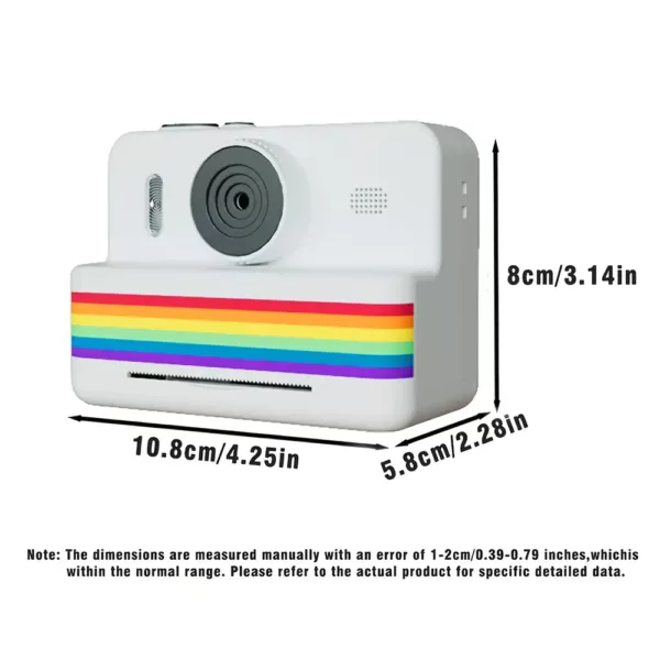 Appareil photo instantané pour enfants – imprimante intégrée et écran LCD