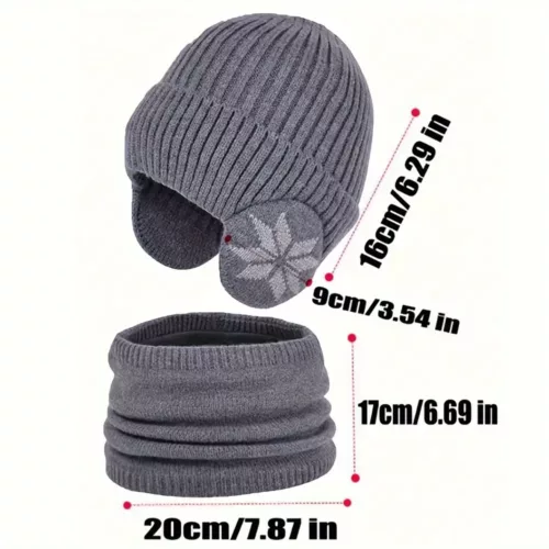 Ensemble bonnet et écharpe hiver enfant – lot de 2 pièces chaud pour l’extérieur