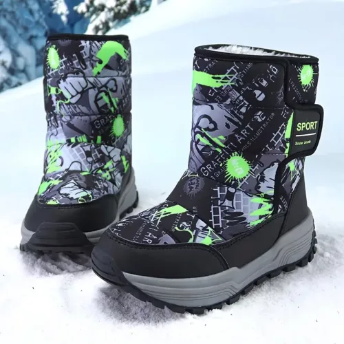 Bottes de neige enfant imperméables et chaudes – antidérapantes et confort outdoor