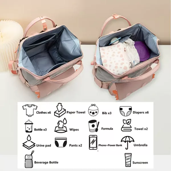 Sac à dos bébé fille isotherme – compartiment sec/humide et poches isolées