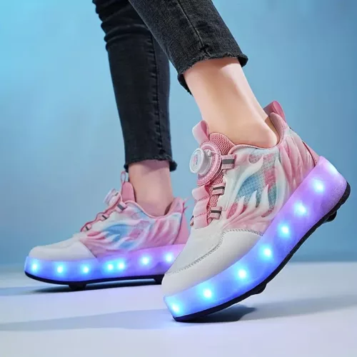 Baskets à roulettes avec boucle rotative – chaussures tendance multifonction