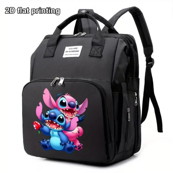 Sac à langer pliable avec berceau intégré et poches isolées – motif Stitch Disney