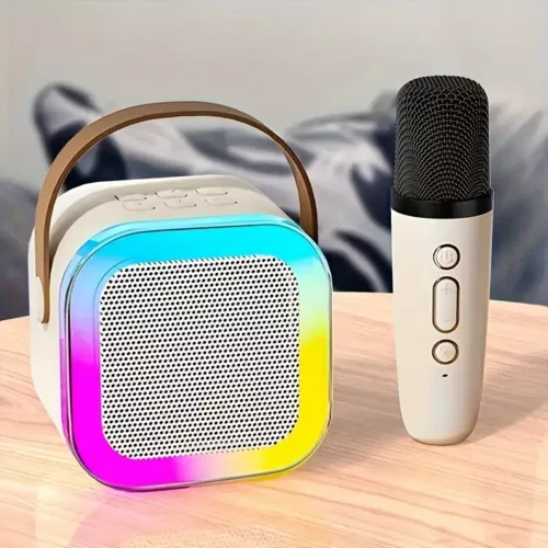 Mini haut-parleur Bluetooth avec changement de voix et lumière LED intégrée