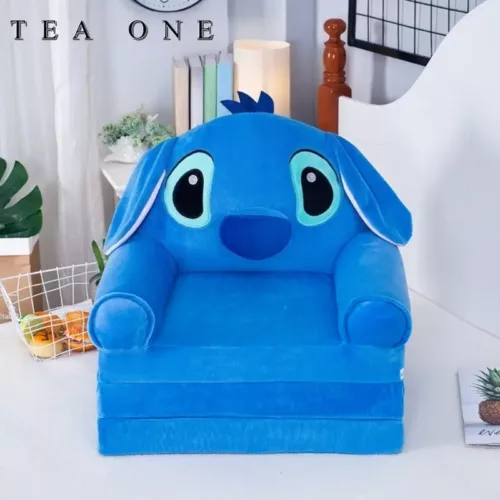 Coussin pliant en mousse à mémoire avec design Stitch bleu et vert vibrant
