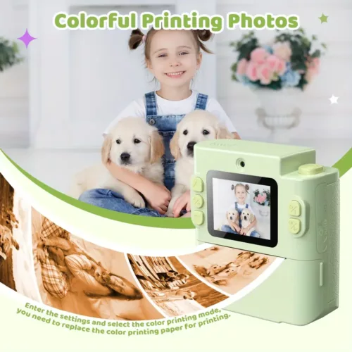 Appareil photo instantané enfant 1080p avec écran tactile – prise facile et ludique