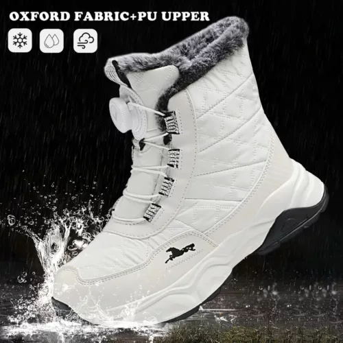 Bottes de neige enfant imperméables doublées fourrure chaude – hiver antidérapantes