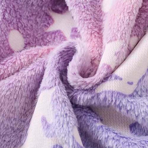 Robe de chambre enfant en flanelle douce avec capuche – effet phosphorescent
