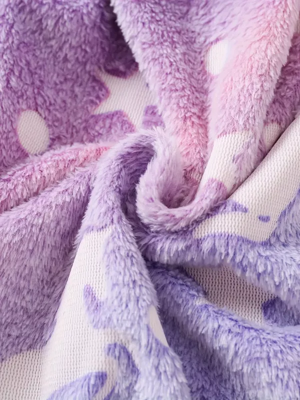 Robe de chambre enfant en flanelle douce avec capuche – effet phosphorescent